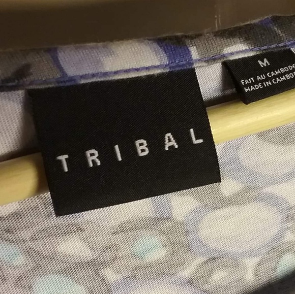 Tribal 3/4 Sleeve Bubble Top - Picture 2 of 2